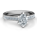 Shining in Love Oval Stone Ring Shining in Love ring with oval centre stone and round accent stones
