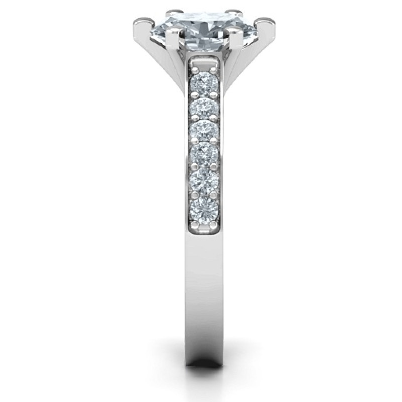 Shining in Love Oval Stone Ring Shining in Love ring with oval centre stone and round accent stones