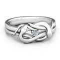 Sterling Silver Snake Lover's Knot Ring Sterling Silver Snake Lover's Knot Ring product image