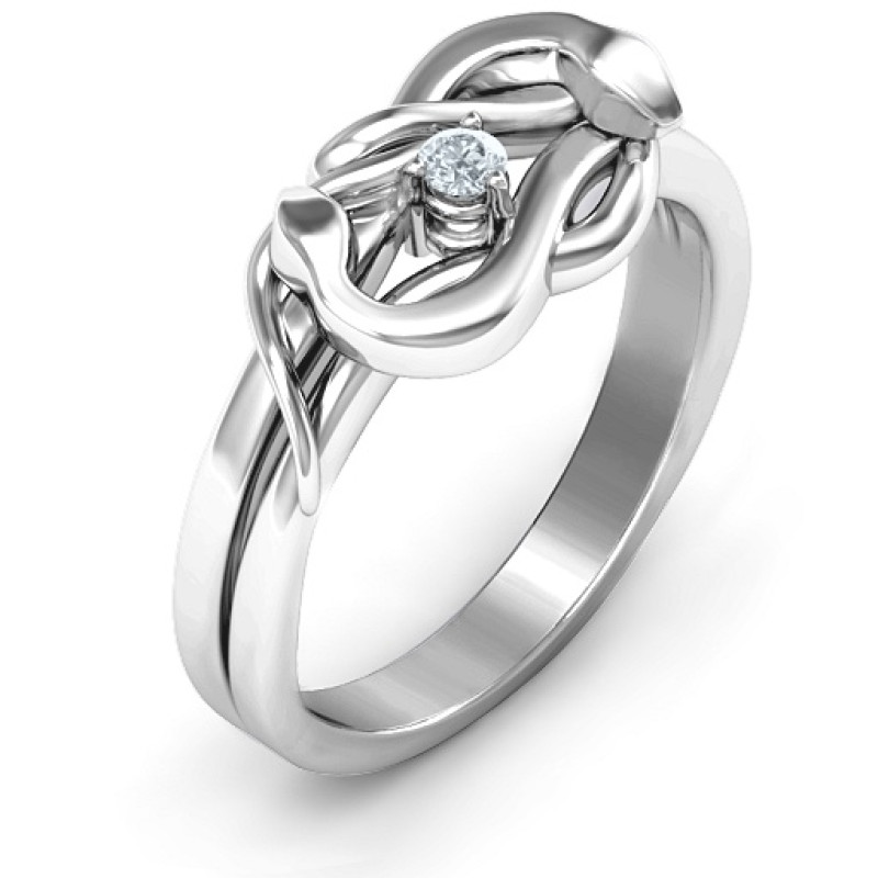 Sterling Silver Snake Lover's Knot Ring Sterling Silver Snake Lover's Knot Ring product image