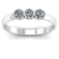 Trinity ring with three round stones