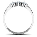 Trinity ring with three round stones