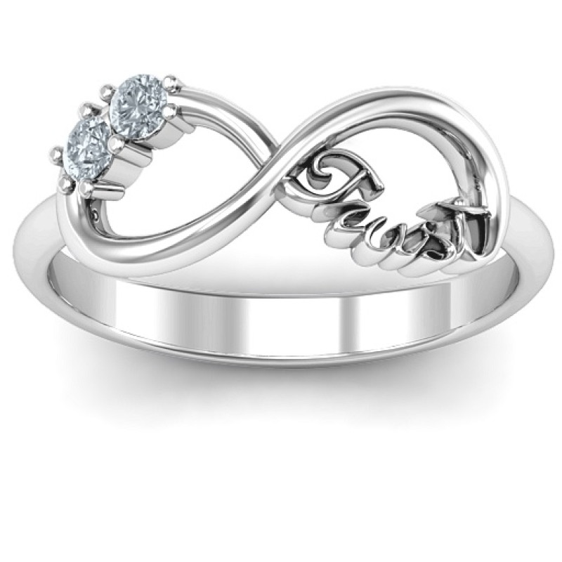 Sterling Silver Trust Infinity Ring Detail Sterling Silver Trust Infinity Ring detail view