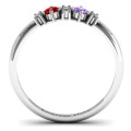 Twin Circular Half Bezel Accent Ring Twin circular half bezel accent ring product image