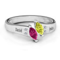 Sterling Silver Twin Marquises and Accent Ring Twin marquise and accent stone custom ring