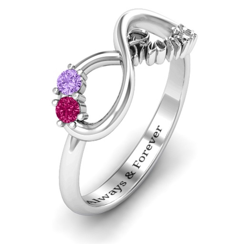 Two Stone Promise Infinity Ring product image