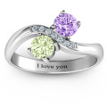 Storybook Romance Two Stone Ring - View 2 Storybook Romance Two Stone Ring product view