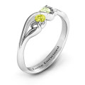 Swirl of Style Birthstone Ring Swirl of Style Birthstone Ring with two round centre stones