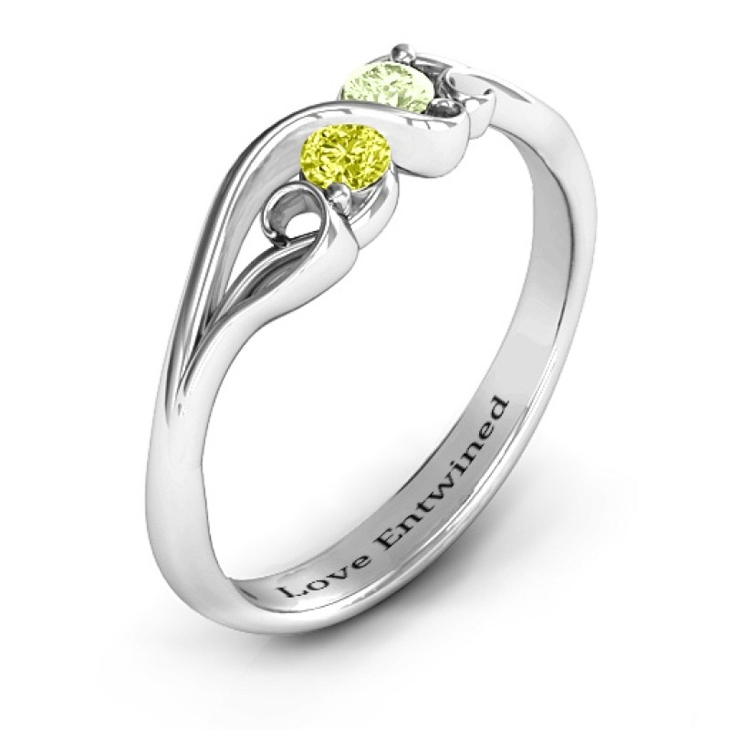 Swirl of Style Birthstone Ring Swirl of Style Birthstone Ring with two round centre stones