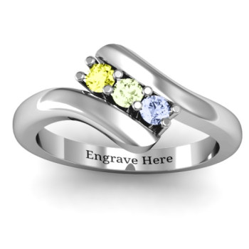 Three Stone Classic Bypass Ring Three Stone Classic Bypass Ring