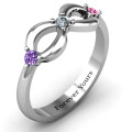 Three Stone Infinity Ring product view