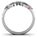 Three Stone Infinity Ring product view