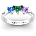 Triple Heart Stone Ring product image
