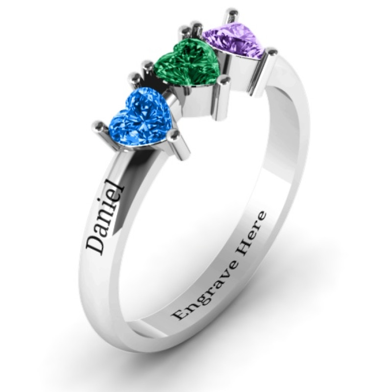 Triple Heart Stone Ring product image