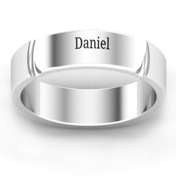 Tungsten Lysander Curved Groove Men's Ring Tungsten Lysander Curved Groove Men's Ring
