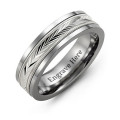 Men's Tungsten Diamond-Cut Inlay Band Ring Men's tungsten diamond-cut inlay band ring