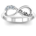 USA Infinity Ring USA Infinity Ring with three round stones