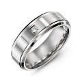 Vertical Diamond-Cut Men's Gemstone Ring with Beveled Edges Vertical diamond-cut men's gemstone ring with beveled edges