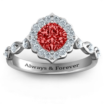 Vintage Glamour Ring With Accent Stones Vintage Glamour Ring With Accent Stones