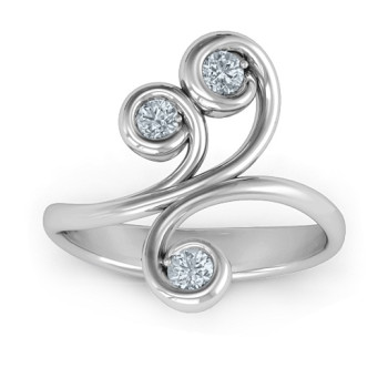 Whimsical Waves 3-Stone Ring Whimsical Waves 3-Stone Ring