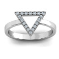 Triangle Accent Stone Ring Triangle accent stone ring with personalised stone options