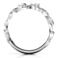 Your Heart and Mine Ring Your Heart and Mine Ring with heart-shaped cutouts and two round birthstones