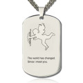 Cupid Men's Dog Tag Name Necklace Personalised men's dog tag name necklace