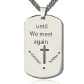 Remembrance Dog Tag Name Necklace Personalised remembrance dog tag name necklace