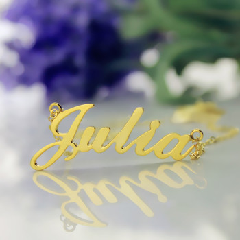 Solid Gold 18ct Julia Style Name Necklace Solid Gold 18ct Julia Style Name Necklace