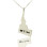 The Idaho State USA Map Necklace With Heart Name Silver
