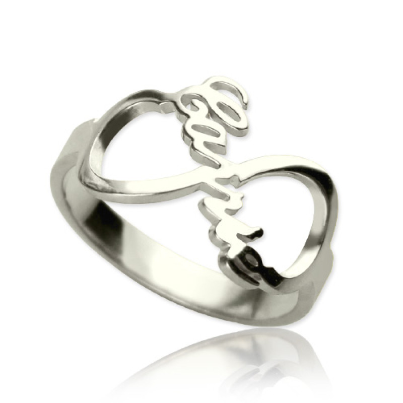 Personalised Infinity Nameplate Ring Personalised infinity nameplate ring with custom name design