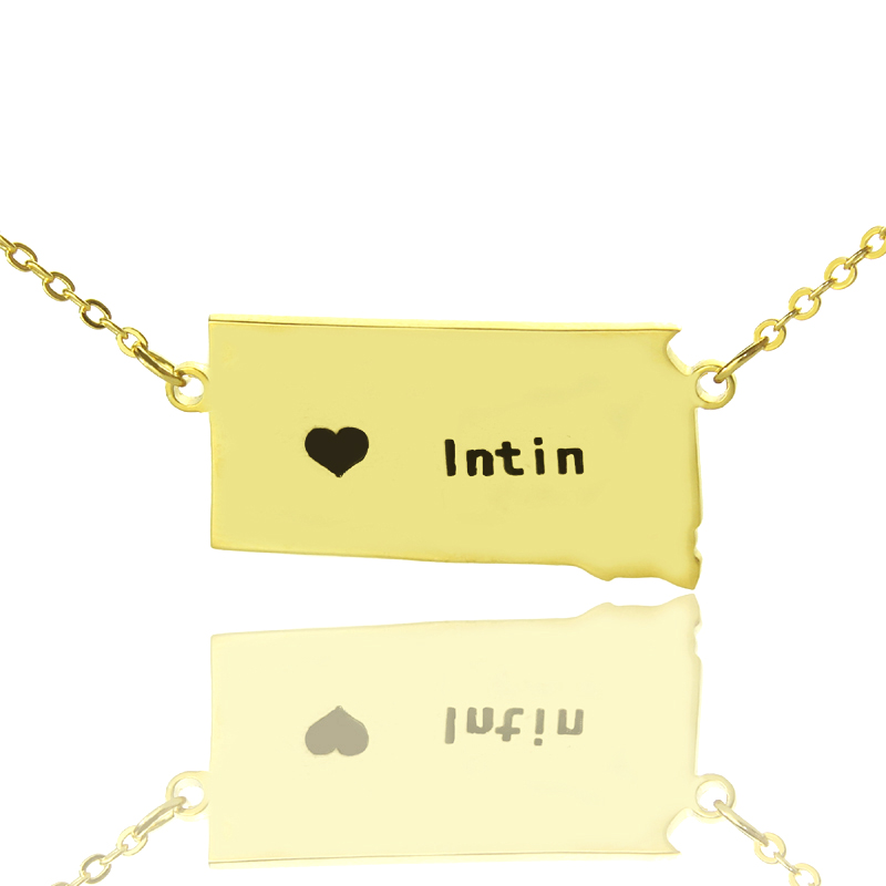 South Dakota Heart Name Necklace South Dakota heart name necklace product image