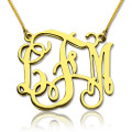 Custom Monogram Initial Necklace 18ct Gold Plated Custom monogram initial necklace
