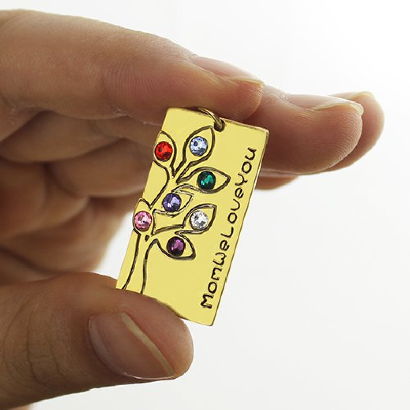 Mother's Birthstone Family Tree Necklace Mother's birthstone family tree necklace product image
