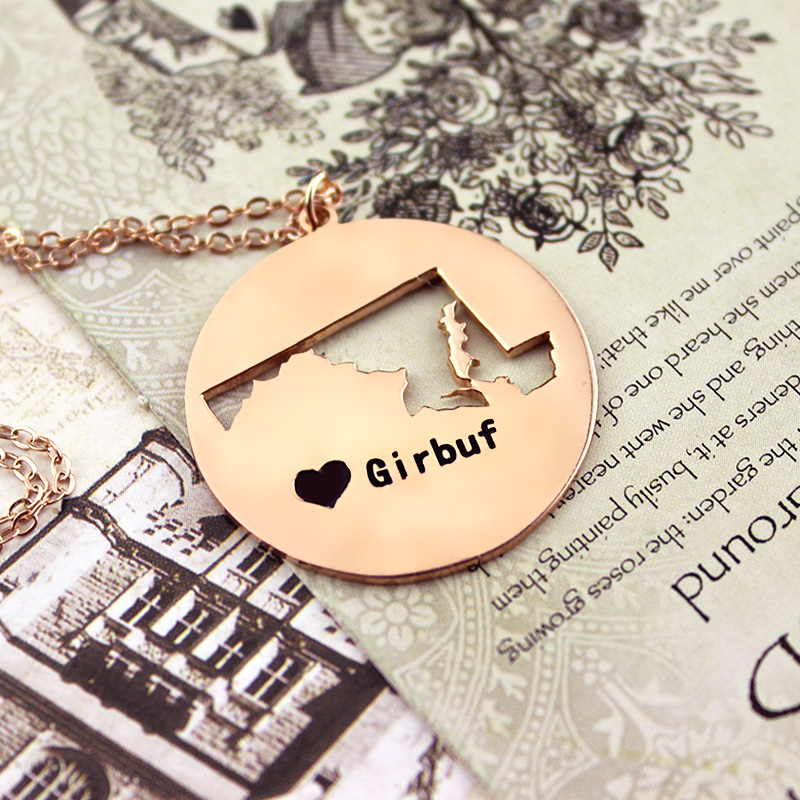Custom Maryland State Name Necklace Custom Maryland state name necklace product image