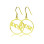 Gold Plated Silver 925 Broadway Font Circle Name Earrings