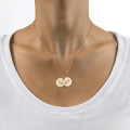 18ct Gold Personalised Multi-Disc Mum Necklace 18ct yellow gold personalised multi-disc mum necklace