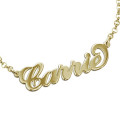 Carrie-style personalised name bracelet or anklet in gold-plated sterling silver