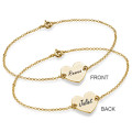 Engraved Heart Bracelet – Product View Personalised engraved heart bracelet product view