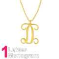Personalised Initials Monogram Necklace Personalised initials monogram necklace in 18ct gold plated sterling silver