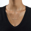 Personalised 18ct rose gold plated script name necklace