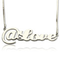 Personalised @ Symbol Name Necklace Personalised name necklace featuring an @ symbol