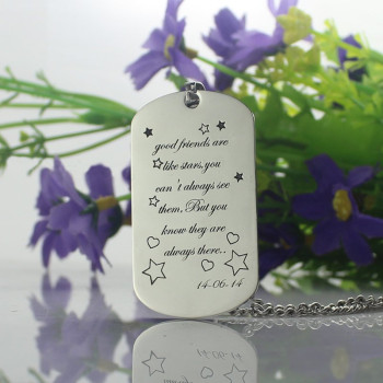 Best Friends Gift Dog Tag Name Necklace Best Friends Gift Dog Tag Name Necklace