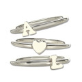 Stackable midi initial ring in sterling silver