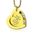 Personalised heart birthstone necklace for mother