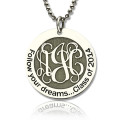 Personalised Class Graduation Monogram Necklace Personalised class graduation monogram necklace in sterling silver