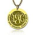Follow Your Dreams disc monogram necklace