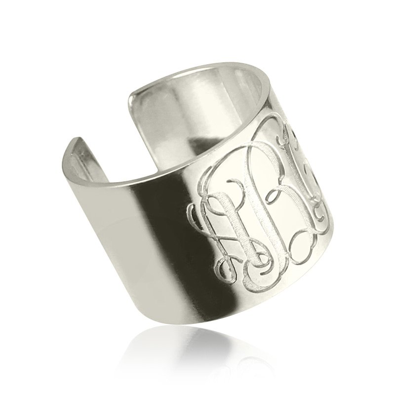Personalised Monogram Cuff Ring Personalised monogram cuff ring