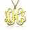 Solid Gold Taylor Swift Style Monogram Necklace 18ct