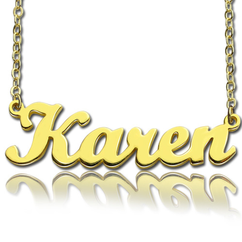 Karen style personalised name necklace